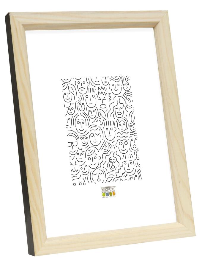 deknudt frames Cadre en bois naturel avec côté noir S233H2