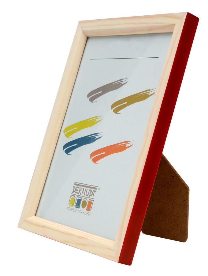 Deknudt Frames Cadre En Bois Naturel Avec Côté Rouge S233H4