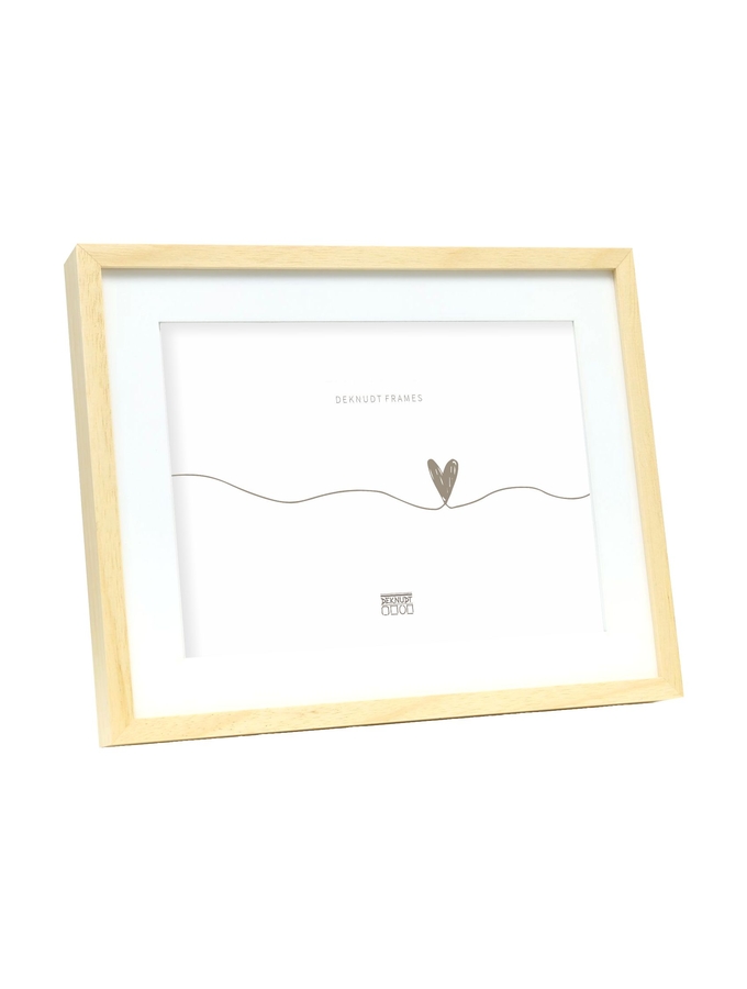 deknudt frames Cadre en bois naturel avec passe-partout S67WH1 P1