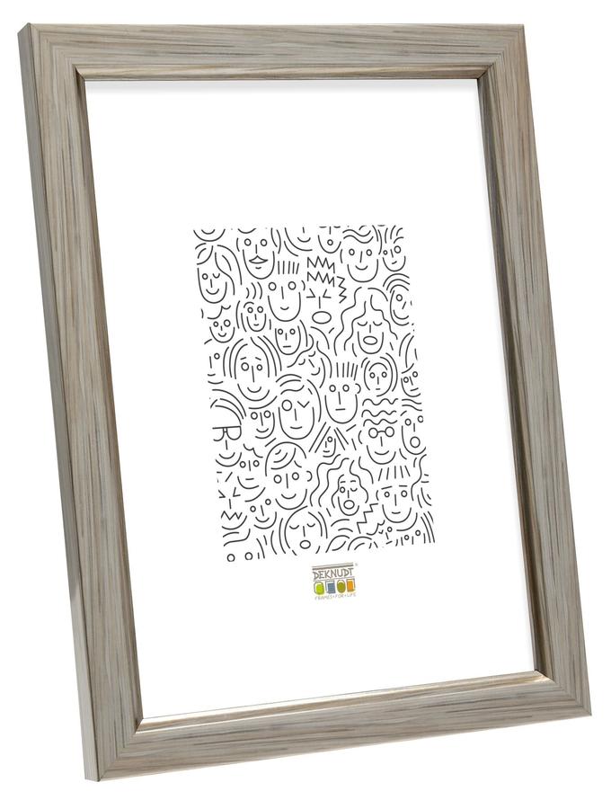 deknudt frames Cadre en couleur argenté avec biseau S46AD1