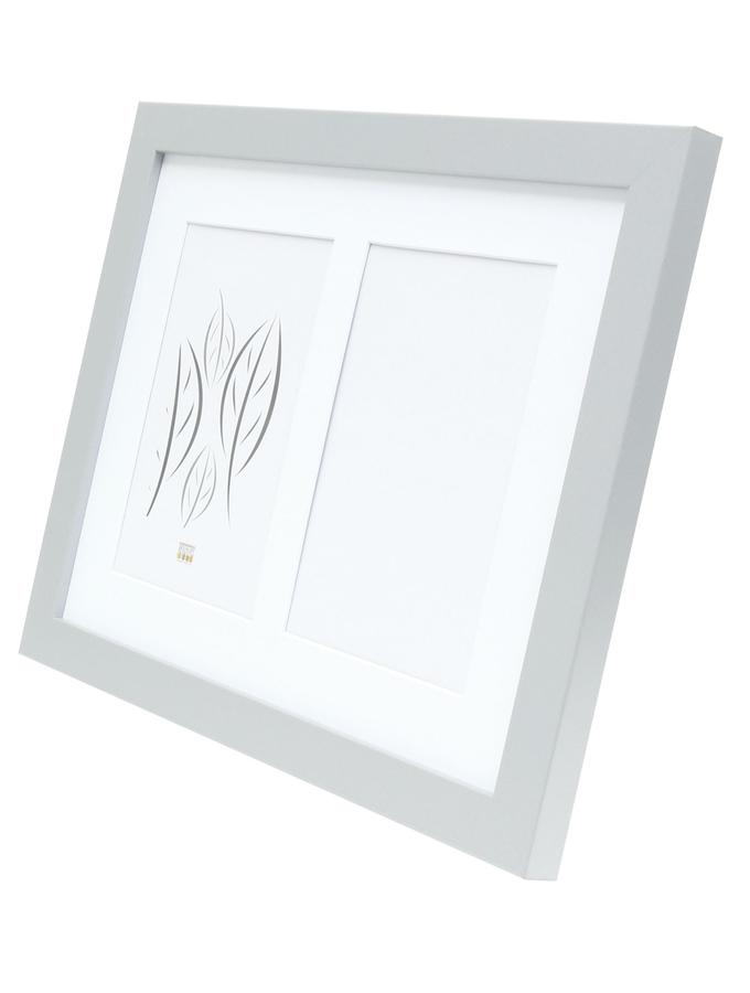 Deknudt Frames Cadre En Couleur Argenté Avec Passe-partout Pour 2 Photos S66KD1 P2V