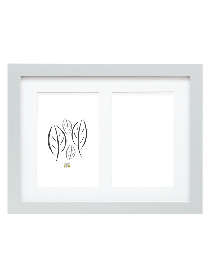 deknudt frames Cadre en couleur argenté avec passe-partout pour 2 photos S66KD1 P2V