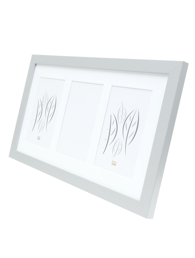 Deknudt Frames Cadre En Couleur Argenté Avec Passe-partout Pour 3 Photos S66KD1 P3V