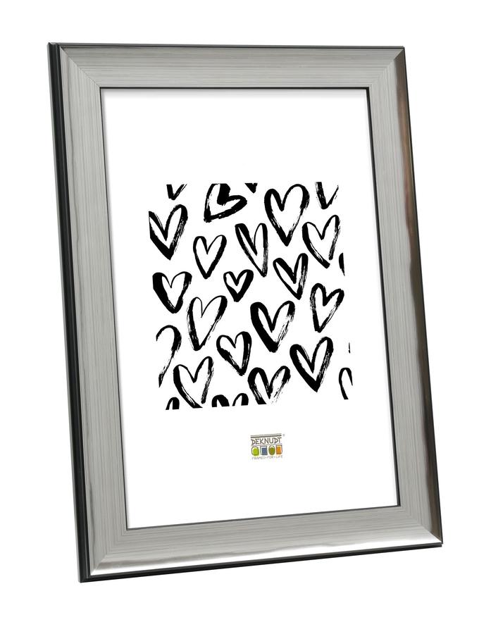 deknudt frames Cadre en couleur argenté combiné avec du noir S45ND1