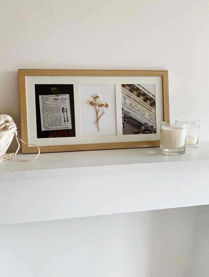 Deknudt Frames Cadre En Couleur Bois Clair Avec Passe-partout Pour 3 Photos S66KB3