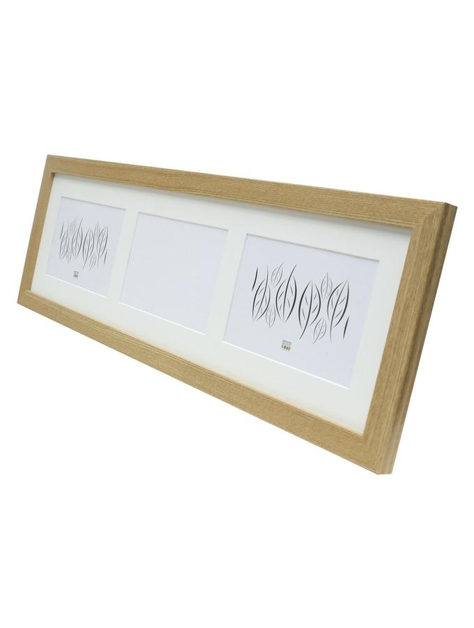 Deknudt Frames Cadre En Couleur Bois Clair Avec Passe-partout Pour 3 Photos S66KD3