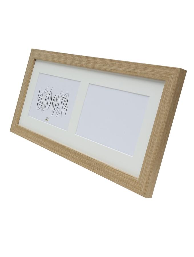 Deknudt Frames Cadre En Couleur Bois Clair Avec Passe-partout Pour 2 Photos S66KD2