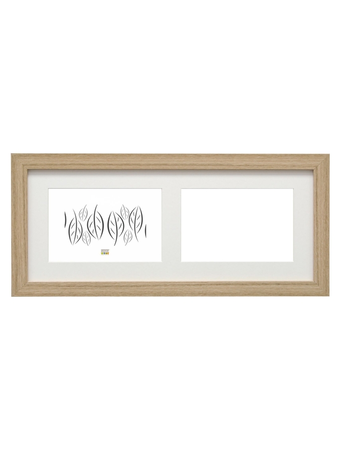 deknudt frames Cadre en couleur bois clair avec passe-partout pour 2 photos S66KD2