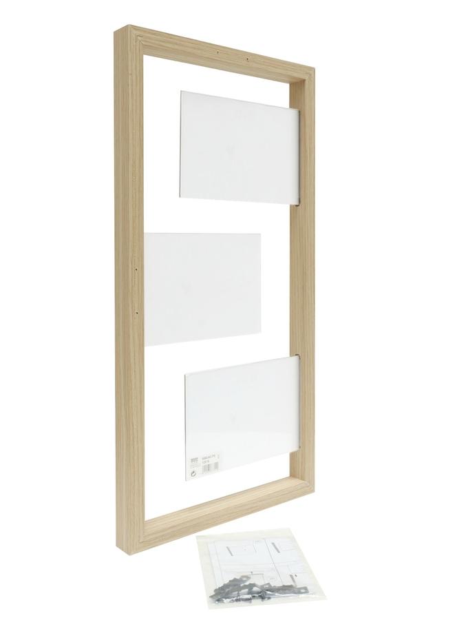 Deknudt Frames Cadre En Couleur Bois Naturel Pour 3 Photos S68UA3 P3
