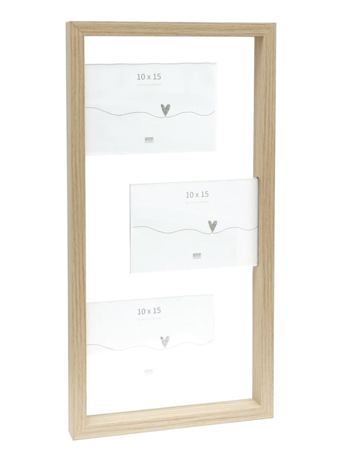 deknudt frames Cadre en couleur bois naturel pour 3 photos S68UA3 P3