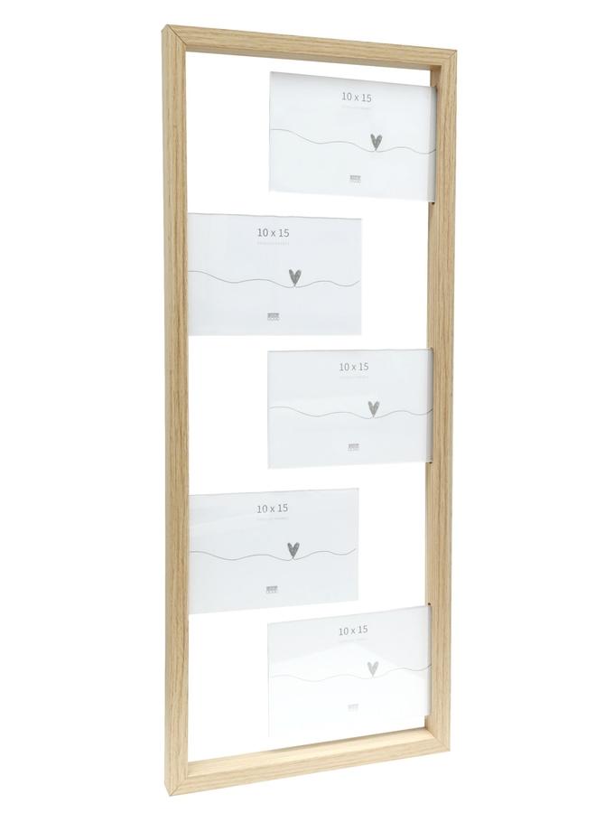 deknudt frames Cadre en couleur bois naturel pour 5 photos S68UA3 P5