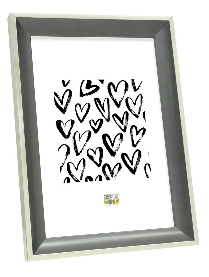 deknudt frames Cadre en couleur gris combiné avec de l'argenté S46GD7