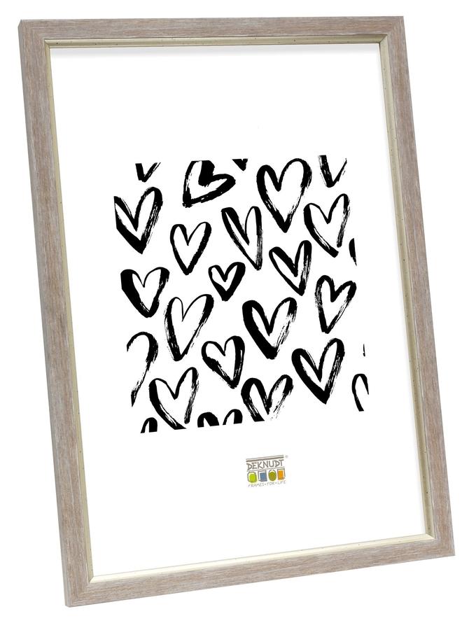 deknudt frames Cadre en look peint beige avec biseau assorti S46AF3