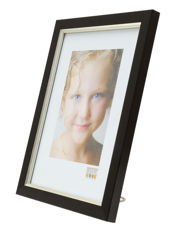 Deknudt Frames Cadre En Noir Avec Biseau En Couleur Argenté S46AF2