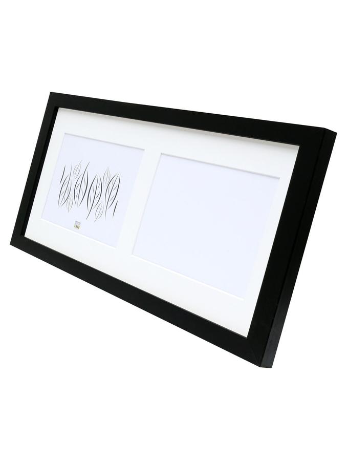 Deknudt Frames Cadre En Noir Avec Passe-partout Pour 2 Photos S66KC2