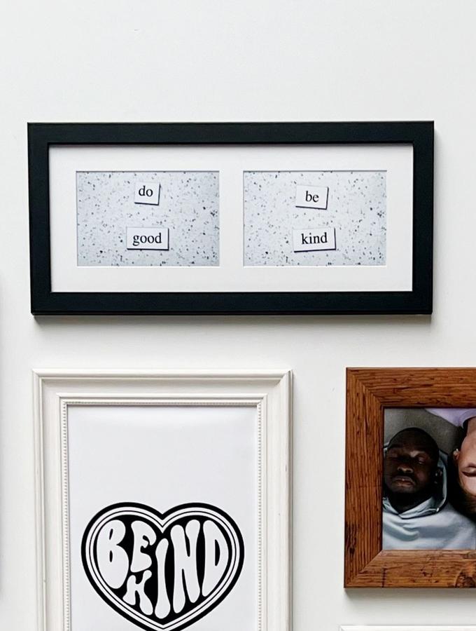 Deknudt Frames Cadre En Noir Avec Passe-partout Pour 2 Photos S66KC2