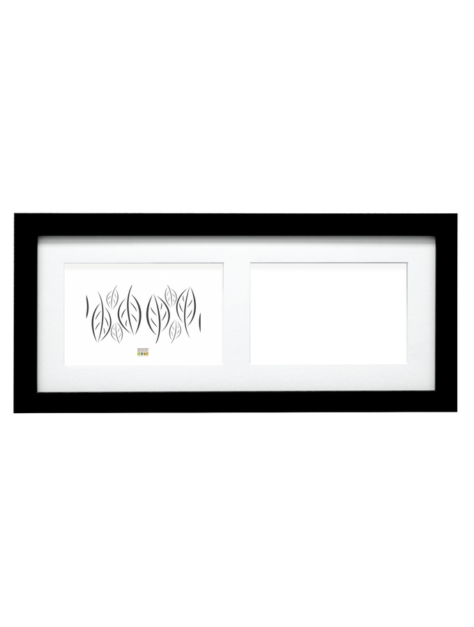 deknudt frames Cadre en noir avec passe-partout pour 2 photos S66KC2