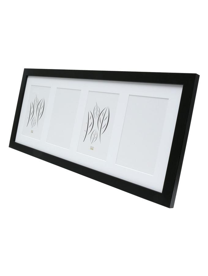 Deknudt Frames Cadre En Noir Avec Passe-partout Pour 4 Photos S66KA4