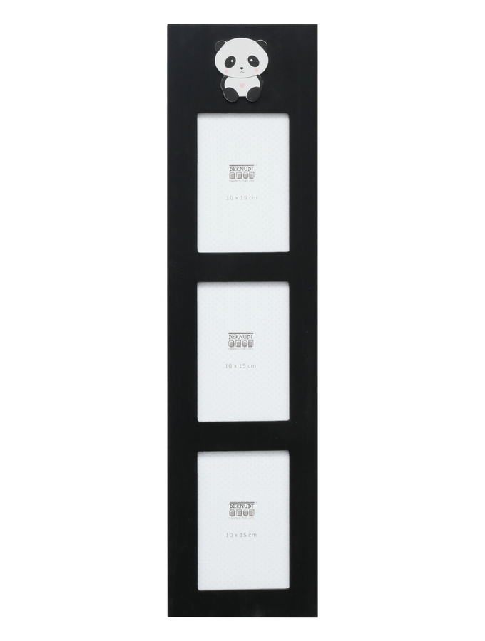 deknudt frames Cadre en noir pour 3 photos avec panda S67UC2 P3V