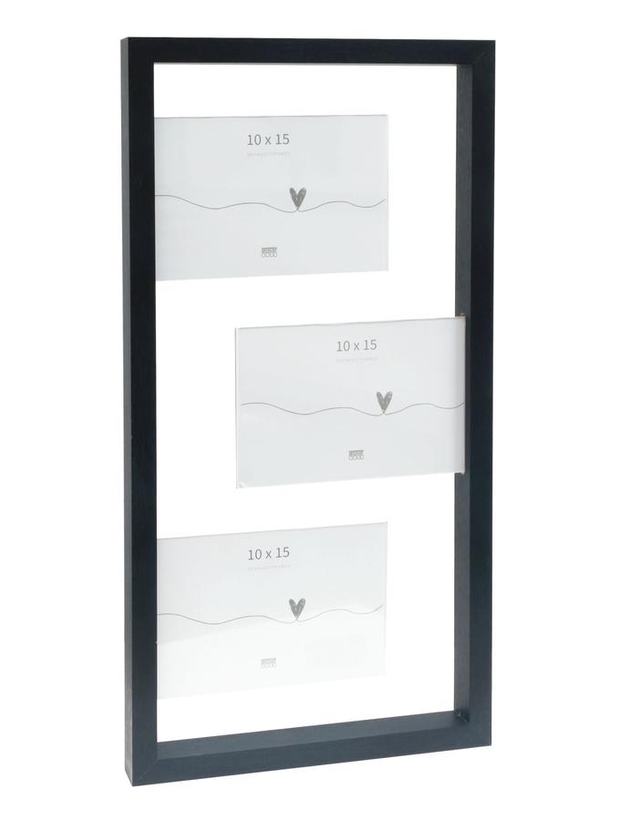deknudt frames Cadre en noir pour 3 photos S68UA2 P3