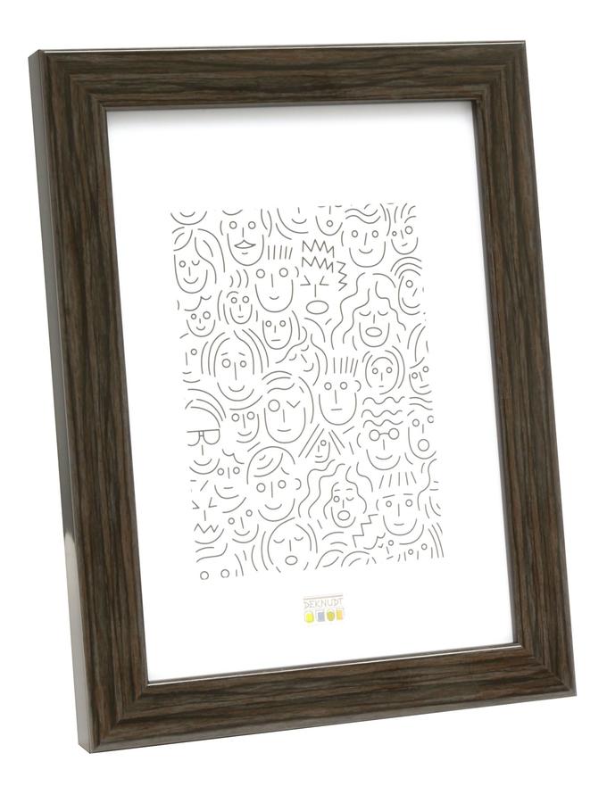 deknudt frames Cadre étroit en couleur loupe bois gris-brun S46RH7