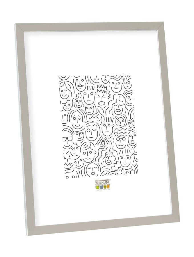 deknudt frames Cadre étroit en gris avec intérieur blanc S43AL7