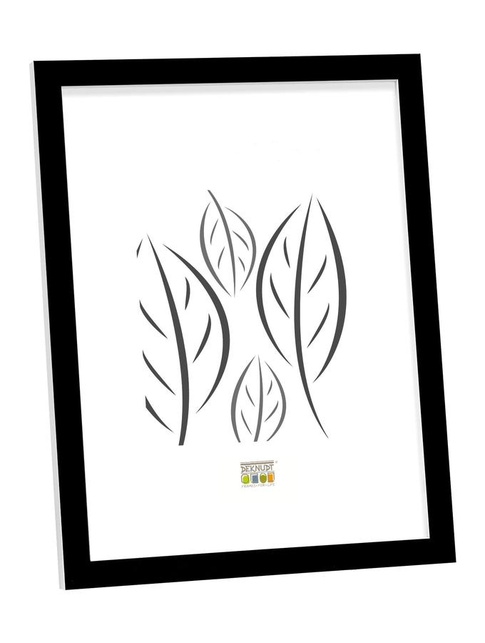 deknudt frames Cadre étroit en noir avec intérieur blanc S43AL2