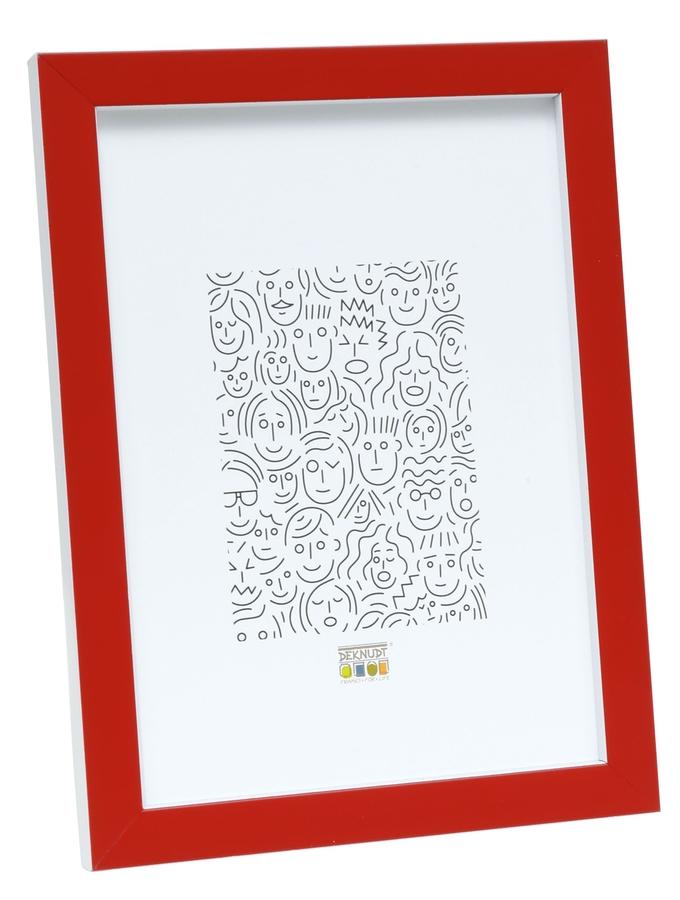 deknudt frames Cadre étroit en rouge avec intérieur blanc S43AL4