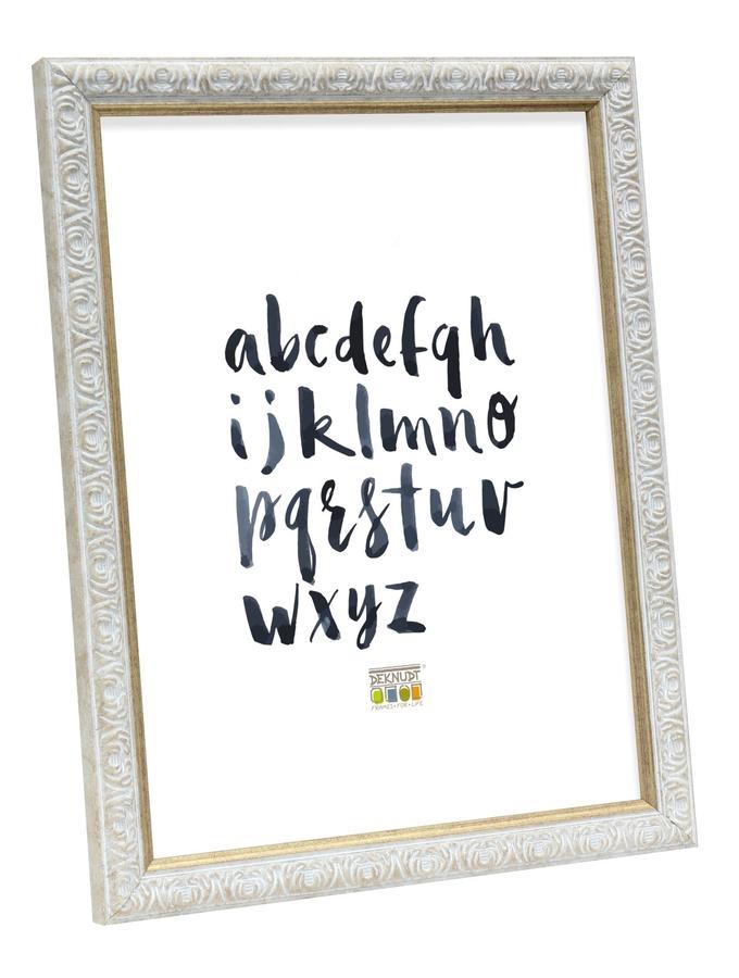 deknudt frames Cadre fin style retro en blanc S95LF1
