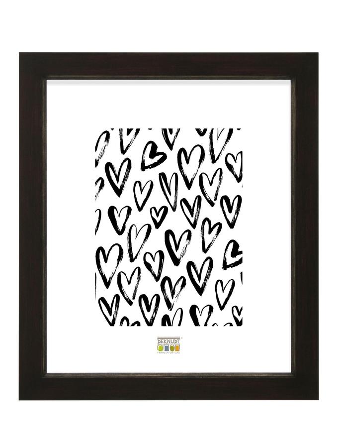 deknudt frames Cadre large en bois noir avec biseau doré S870F9