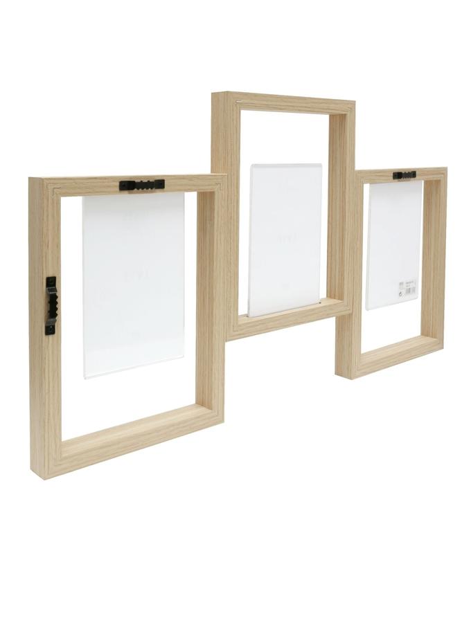 Deknudt Frames Cadre Multivue En Couleur Bois Naturel Pour 3 Photos S68UB3 P3