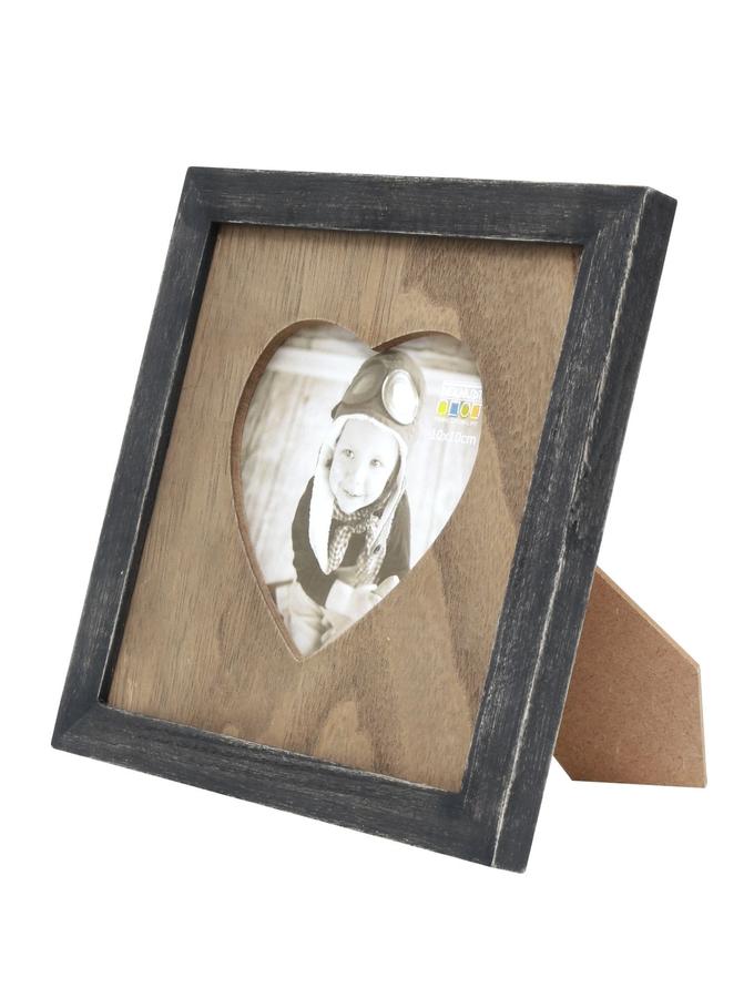 Deknudt Frames Cadre Noir Avec Pptt En Bois Découpe En Coeur S67TW2 E1