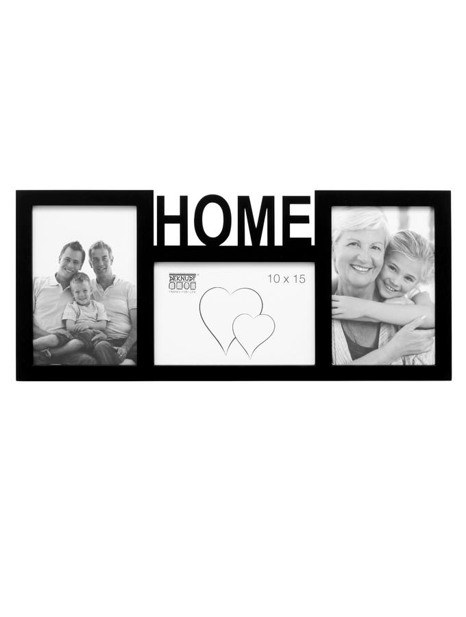 deknudt frames Cadre noir pour 3 photos - HOME S68NK2 P3A