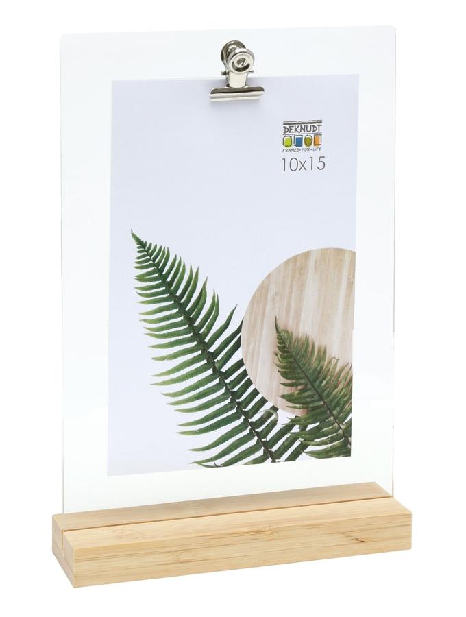 deknudt frames Cadre photo avec clip sur un support en bois naturel S58RY1