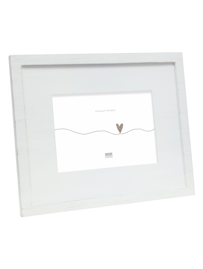 deknudt frames Cadre photo avec passe-partout en bois peint blanc S67KS1 P1