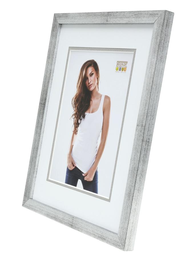 Deknudt Frames Cadre Photo Avec Passe-partout En Couleur Argenté Vieilli S43AD1 P1