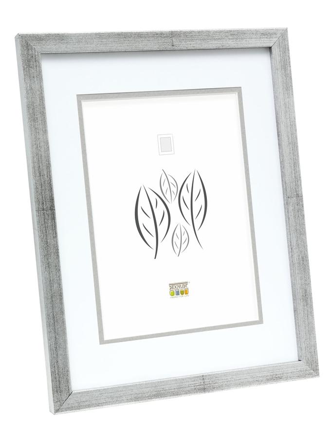 deknudt frames Cadre photo avec passe-partout en couleur argenté vieilli S43AD1 P1