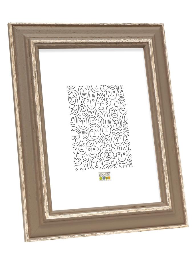 deknudt frames Cadre photo beige avec biseau naturel S221F3