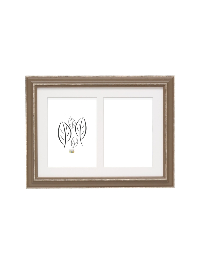 deknudt frames Cadre photo beige avec passe-partout pour 2 photos S221F3 P2