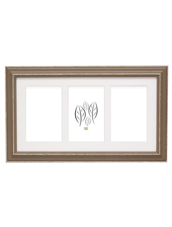 deknudt frames Cadre photo beige avec passe-partout pour 3 photos S221F3 P3