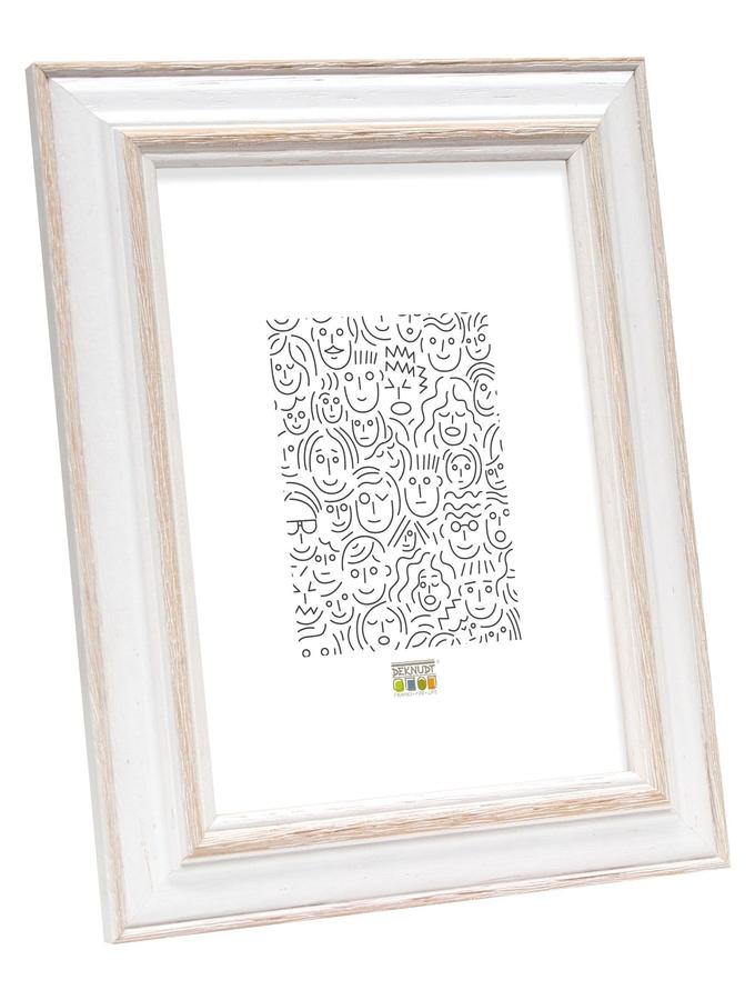 deknudt frames Cadre photo blanc avec biseau naturel S221H1 deknudt frames Cadre photo blanc avec biseau naturel S221H1