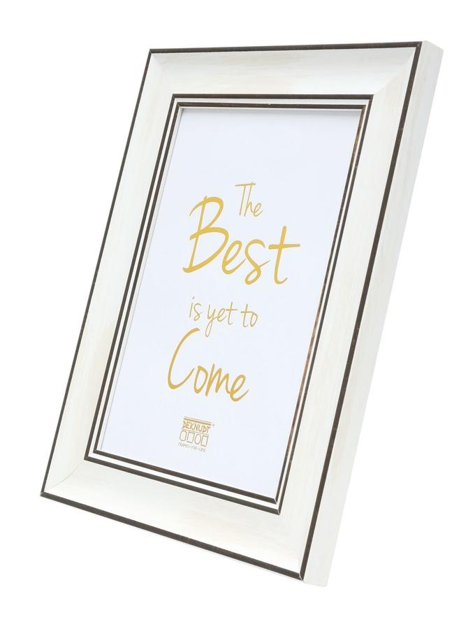 Deknudt Frames Cadre Photo Blanc Avec Biseau Noir S46XF1