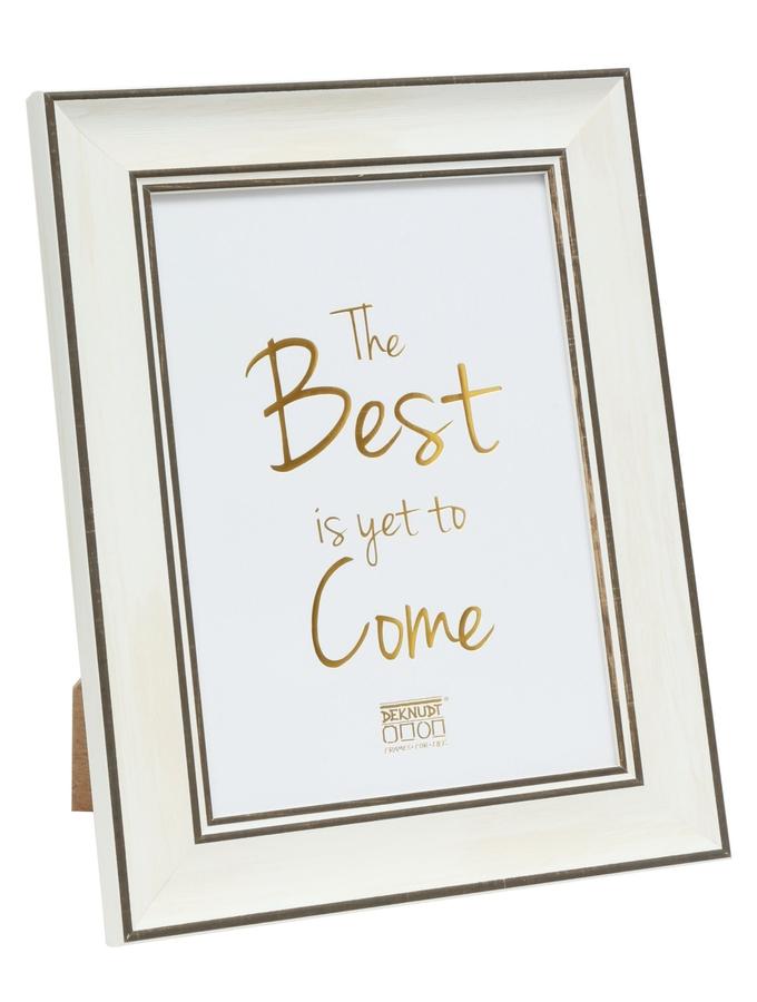 deknudt frames Cadre photo blanc avec biseau noir S46XF1