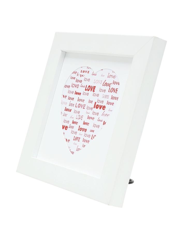 Deknudt Frames Cadre Photo Blanc Avec Motif Coeur S45SK1 LOVE