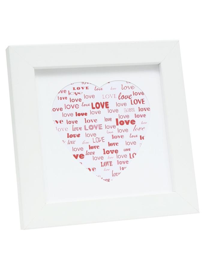 deknudt frames Cadre photo blanc avec motif coeur S45SK1 LOVE