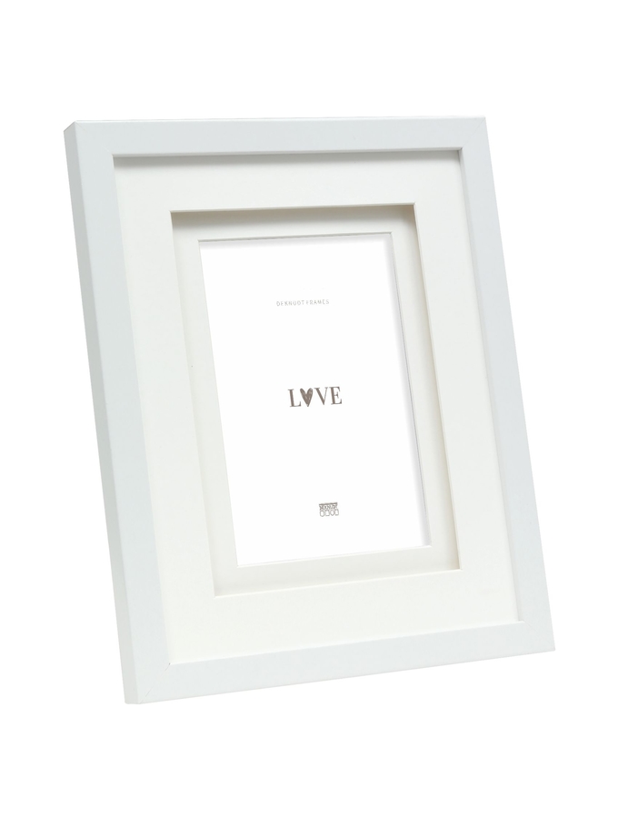 deknudt frames Cadre photo blanc avec passe-partout double pour 1 photo S65KK1 P1