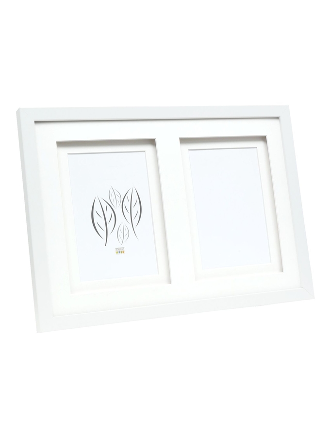 deknudt frames Cadre photo blanc avec passe-partout double pour 2 photos S65KK1 P2