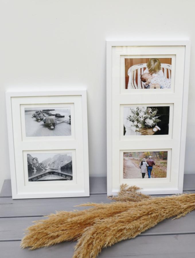 Deknudt Frames Cadre Photo Blanc Avec Passe-partout Double Pour 3 Photos S65KK1 P3