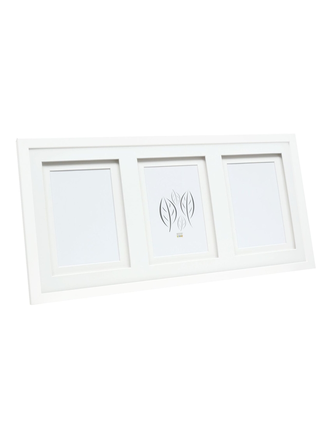 deknudt frames Cadre photo blanc avec passe-partout double pour 3 photos S65KK1 P3
