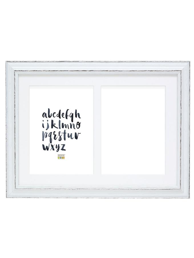 deknudt frames Cadre photo blanc avec passe-partout pour 2 photos S221H3 P2
